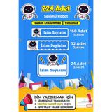 SB store Robot Temalı Okul Kreş Etiketi Kalem Defter Özel Isim Yazılabilen Etiket Seti - Model 229