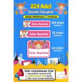 SB store Sevimli Çocuklar Okul Kreş Kişiye Özel isim Etiket Seti - Model 476