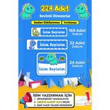 SB store Sevimli Dinozor Temalı Okul Kreş Etiketi Kalem Defter Özel Isim Yazılabilen Etiket Seti - Model 212