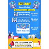 SB store Sevimli Robot Okul Kreş Etiketi Kalem Defter Özel Isim Yazılabilen Etiket Seti - Model 230