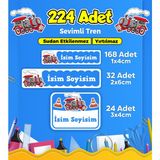 Sb Store Tren Okul Kreş Etiketi Kalem Defter Özel İsim Yazılabilen Etiket Seti Model 67 (224 Adet)