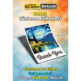Sb Store Van Gogh Tarzı Ambalaj Hediye Süsleme Etiketi Model 4 - 95 Adet 6cm - Çok Renkli - 6 cm - Pvc Etiket