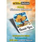 Sb Store Van Gogh Tarzı Ambalaj Hediye Süsleme Etiketi Model 9 - 95 Adet 5cm - Çok Renkli - 5 cm - Pvc Etiket