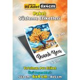 Sb Store Van Gogh Tarzı Ambalaj Hediye Süsleme Etiketi Model 9 - 95 Adet 6cm - Çok Renkli - 6 cm - Pvc Etiket