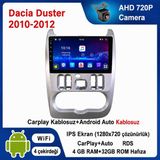 SBAID Dacia Duster 2010-2012 Yıl Uyumlu 4GB Ram 32GB Rom Hafıza Android Kablosuz Carplay Navigasyon Multimedya 9 Inç Ekran Hediye Görüş Kamerası Hediye Çerçevesi 4+32 - geri görüş kamerası hediye, ----çerçeve hediye dahil
