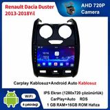 SBAID Dacia Duster 2013-2018 Yıl Uyumlu 1GB Ram 16GB Rom Hafıza Android Kablosuz Carplay Navigasyon Multimedya 9 Inç Ekran Hediye Görüş Kamerası Hediye Çerçevesi 1+16 - geri görüş kamerası hediye, ----çerçeve hediye dahil