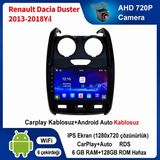 SBAID Dacia Duster 2013-2018 Yıl Uyumlu 6GB Ram 128GB Rom Hafıza Android Kablosuz Carplay Navigasyon Multimedya 9 Inç Ekran Hediye Görüş Kamerası Hediye Çerçevesi 6+128 - geri görüş kamerası hediye, ----çerçeve hediye dahil