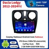 SBAID Dacia Lodgy 2012-2024 Yıl Uyumlu 2GB Ram 32GB Rom Hafıza Android Kablosuz Carplay Navigasyon Multimedya 9 Inç Ekran Hediye Görüş Kamerası Hediye Çerçevesi 2+32 - geri görüş kamerası hediye, ----çerçeve hediye dahil