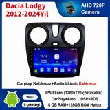 SBAID Dacia Lodgy 2012-2024 Yıl Uyumlu 6GB Ram 128GB Rom Hafıza Android Kablosuz Carplay Navigasyon Multimedya 9 Inç Ekran Hediye Görüş Kamerası Hediye Çerçevesi 6+128 - geri görüş kamerası hediye, ----çerçeve hediye dahil