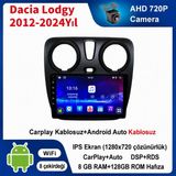 SBAID Dacia Lodgy 2012-2024 Yıl Uyumlu 8GB Ram 128GB Rom Hafıza Android Kablosuz Carplay Navigasyon Multimedya 9 Inç Ekran Hediye Görüş Kamerası Hediye Çerçevesi 8+128 - geri görüş kamerası hediye, ----çerçeve hediye dahil