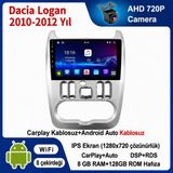 SBAID Dacia Logan 2010-2012 Yıl Uyumlu 8GB Ram 128GB Rom Hafıza Android Kablosuz Carplay Navigasyon Multimedya 9 Inç Ekran Hediye Görüş Kamerası Hediye Çerçevesi 8+128 - geri görüş kamerası hediye, ----çerçeve hediye dahil