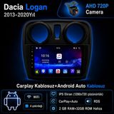 SBAID Dacia Logan 2014-2021 Yıl Uyumlu 2GB Ram 32GB Rom Hafıza Android Kablosuz Carplay Navigasyon Multimedya 9 Inç Ekran Hediye Görüş Kamerası Hediye Çerçevesi 2+32 - geri görüş kamerası hediye, ----çerçeve hediye dahil