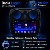 SBAID Dacia Logan 2014-2021 Yıl Uyumlu 4GB Ram 64GB Rom Hafıza Android Kablosuz Carplay Navigasyon Multimedya 9 Inç Ekran Hediye Görüş Kamerası Hediye Çerçevesi 4+64 - geri görüş kamerası hediye, ----çerçeve hediye dahil