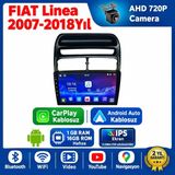 SBAID Fıat Linea 2007-2018 Yıl Uyumlu 1gb Ram 16GB Rom Hafıza Android Kablosuz Carplay Navigasyon Multimedya 9 Inç Ekran Hediye Görüş Kamerası Hediye Çerçevesi 1+16