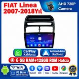 SBAID Fıat Linea 2007-2018 Yıl Uyumlu 6gb Ram 128GB Rom Hafıza Android Kablosuz Carplay Navigasyon Multimedya 9 Inç Ekran Hediye Görüş Kamerası Hediye Çerçevesi 6+128
