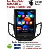 SBAID Ford Fiesta Tesla 2009-2017 Yıl Uyumlu 4GB Ram 64GB Rom Hafıza Android Kablosuz Carplay Navigasyon Multimedya 9.7 Inç Tesla Ekran Hediye Görüş Kamerası Hediye Çerçevesi 4+64 - geri görüş kamerası hediye, ----çerçeve hediye dahil - 001-Renkli