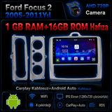 SBAID Ford Focus 2005-2011 Yıl Uyumlu 1GB Ram 16GB Rom Hafıza Android Kablosuz Carplay Navigasyon Multimedya 9 Inç Hediye Görüş Kamerası Hediye Çerçevesi 1+16 - geri görüş kamerası hediye, ----çerçeve hediye dahil - 001-Renkli
