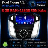 SBAID Ford Focus 2012-2018 Yıl Uyumlu 8GB Ram 128GB Rom Hafıza Android Kablosuz Carplay Navigasyon Multimedya 9 Inç Ekran Hediye Görüş Kamerası Hediye Çerçevesi 8+128 - geri görüş kamerası hediye, ----çerçeve hediye dahil - 001-Renkli