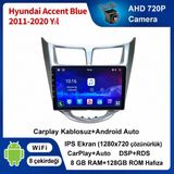 SBAID Hyundai Accent Blue 2011-2020 Yıl Uyumlu 8gb Ram 128GB Rom Hafıza Android Kablosuz Carplay Navigasyon Multimedya 9 Inç Ekran Hediye Görüş Kamerası Hediye Çerçevesi - geri görüş kamerası hediye, ----çerçeve hediye dahil