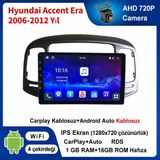 SBAID Hyundai Accent Era 2006-2012 Yıl Uyumlu 1GB Ram 16GB Rom Hafıza Android Kablosuz Carplay Navigasyon Multimedya 9 Inç Ekran Hediye Görüş Kamerası Hediye Çerçevesi 1+16 - geri görüş kamerası hediye, ----çerçeve hediye dahil