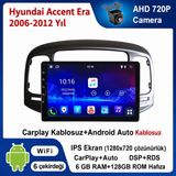 SBAID Hyundai Accent Era 2006-2012 Yıl Uyumlu 6GB Ram 128GB Rom Hafıza Android Kablosuz Carplay Navigasyon Multimedya 9 Inç Ekran Hediye Görüş Kamerası Hediye Çerçevesi 6+128 - geri görüş kamerası hediye, ----çerçeve hediye dahil