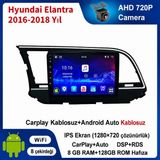 SBAID Hyundai Elantra 2016-2018 Yıl Uyumlu 8GB Ram 128GB Rom Hafıza Android Kablosuz Carplay Navigasyon Multimedya 9 Inç Ekran Hediye Görüş Kamerası Hediye Çerçevesi - geri görüş kamerası hediye, ----çerçeve hediye dahil