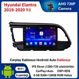 SBAID Hyundai Elantra 2019-2020 Yıl Uyumlu 8GB Ram 128GB Rom Hafıza Android Kablosuz Carplay Navigasyon Multimedya 9 Inç Ekran Hediye Görüş Kamerası Hediye Çerçevesi - geri görüş kamerası hediye, ----çerçeve hediye dahil