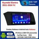 SBAID Hyundai Elantra 2021-2024 Yıl Uyumlu 1GB Ram 16GB Rom Hafıza Android Kablosuz Carplay Navigasyon Multimedya 9 Inç Ekran Hediye Görüş Kamerası Hediye Çerçevesi 1+16 - geri görüş kamerası hediye, ----çerçeve hediye dahil