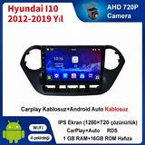 SBAID Hyundai I10 2012-2019 Yıl Uyumlu 1GB Ram 16GB Rom Hafıza Android Kablosuz Carplay Navigasyon Multimedya 9 Inç Ekran Hediye Görüş Kamerası Hediye Çerçevesi 1+16 - geri görüş kamerası hediye, ----çerçeve hediye dahil