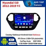 SBAID Hyundai I10 2012-2019 Yıl Uyumlu 6GB Ram 128GB Rom Hafıza Android Kablosuz Carplay Navigasyon Multimedya 9 Inç Ekran Hediye Görüş Kamerası Hediye Çerçevesi - geri görüş kamerası hediye, ----çerçeve hediye dahil