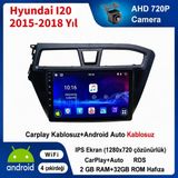 SBAID Hyundai I20 2015-2018 Yıl Uyumlu 2GB Ram 32GB Rom Hafıza Android Kablosuz Carplay Navigasyon Multimedya 9 Inç Ekran Hediye Görüş Kamerası Hediye Çerçevesi 2+32