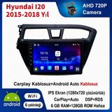 SBAID Hyundai I20 2015-2018 Yıl Uyumlu 6GB Ram 128GB Rom Hafıza Android Kablosuz Carplay Navigasyon Multimedya 9 Inç Ekran Hediye Görüş Kamerası Hediye Çerçevesi - geri görüş kamerası hediye, ----çerçeve hediye dahil