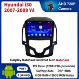 SBAID Hyundai I30 2007-2008 Yıl Dijital Klima Uyumlu 6GB Ram 128GB Rom Hafıza Android Kablosuz Carplay Navigasyon Multimedya 9 Inç Ekran Hediye Görüş Kamerası Hediye Çerçevesi - geri görüş kamerası hediye, ----çerçeve hediye dahil