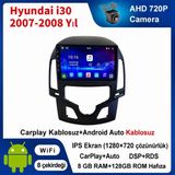 SBAID Hyundai I30 2007-2008 Yıl Dijital Klima Uyumlu 8GB Ram 128GB Rom Hafıza Android Kablosuz Carplay Navigasyon Multimedya 9 Inç Ekran Hediye Görüş Kamerası Hediye Çerçevesi - geri görüş kamerası hediye, ----çerçeve hediye dahil