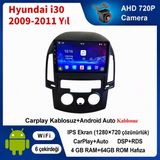 SBAID Hyundai I30 2009-2011 Yıl Uyumlu 4GB Ram 64GB Rom Hafıza Manuel Klima Android Kablosuz Carplay Navigasyon Multimedya 9 Inç Ekran Hediye Görüş Kamerası Hediye Çerçevesi - geri görüş kamerası hediye, ----çerçeve hediye dahil
