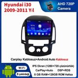 SBAID Hyundai I30 2009-2011 Yıl Uyumlu 8GB Ram 128GB Rom Hafıza Manuel Klima Android Kablosuz Carplay Navigasyon Multimedya 9 Inç Ekran Hediye Görüş Kamerası Hediye Çerçevesi - geri görüş kamerası hediye, ----çerçeve hediye dahil