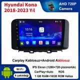 SBAID Hyundai Kona 2018-2023 Yıl Uyumlu 1GB Ram 16GB Rom Hafıza Android Kablosuz Carplay Navigasyon Multimedya 10 Inç Ekran Hediye Görüş Kamerası Hediye Çerçevesi 1+16 - geri görüş kamerası hediye, ----çerçeve hediye dahil