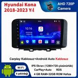 SBAID Hyundai Kona 2018-2023 Yıl Uyumlu 4GB Ram 32GB Rom Hafıza Android Kablosuz Carplay Navigasyon Multimedya 10 Inç Ekran Hediye Görüş Kamerası Hediye Çerçevesi 4+32 - geri görüş kamerası hediye, ----çerçeve hediye dahil