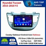 SBAID Hyundai Tucson 2015-2018 Yıl Uyumlu 6GB Ram 128GB Rom Hafıza Android Kablosuz Carplay Navigasyon Multimedya 9 Inç Ekran Hediye Görüş Kamerası Hediye Çerçevesi - geri görüş kamerası hediye, ----çerçeve hediye dahil
