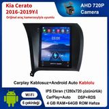 SBAID Kia Cerato 2016-2019 Yıl Uyumlu 4GB Ram 64GB Rom Hafıza Android Kablosuz Carplay Navigasyon Multimedya 9.7ınç Tesla Ekran Hediye Görüş Kamerası Hediye Çerçevesi 4+64 - geri görüş kamerası hediye, ----çerçeve hediye dahil