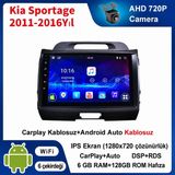 SBAID Kia Sportage 2011-2016 Yıl Uyumlu 6GB Ram 128GB Rom Hafıza Android Kablosuz Carplay Navigasyon Multimedya 9 Inç Ekran Hediye Görüş Kamerası Hediye Çerçevesi 6+128 - geri görüş kamerası hediye, ----çerçeve hediye dahil