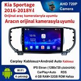 SBAID Kia Sportage 2016-2018 Yıl Uyumlu 4GB Ram 32GB Rom Hafıza Android Kablosuz Carplay Navigasyon Multimedya 9 Inç Ekran Hediye Görüş Kamerası Hediye Çerçevesi 4+32 - geri görüş kamerası hediye, ----çerçeve hediye dahil