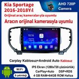 SBAID Kia Sportage 2016-2018 Yıl Uyumlu 4GB Ram 64GB Rom Hafıza Android Kablosuz Carplay Navigasyon Multimedya 9 Inç Ekran Hediye Görüş Kamerası Hediye Çerçevesi 4+64 - geri görüş kamerası hediye, ----çerçeve hediye dahil