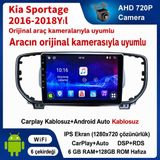 SBAID Kia Sportage 2016-2018 Yıl Uyumlu 6GB Ram 128GB Rom Hafıza Android Kablosuz Carplay Navigasyon Multimedya 9 Inç Ekran Hediye Görüş Kamerası Hediye Çerçevesi 6+128 - geri görüş kamerası hediye, ----çerçeve hediye dahil