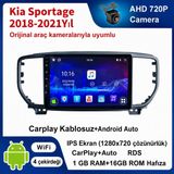 SBAID Kia Sportage 2018-2021 Yıl Uyumlu 1GB Ram 16GB Rom Hafıza Android Kablosuz Carplay Navigasyon Multimedya 9 Inç Ekran Hediye Görüş Kamerası Hediye Çerçevesi 1+16 - geri görüş kamerası hediye, ----çerçeve hediye dahil