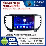 SBAID Kia Sportage 2018-2021 Yıl Uyumlu 8GB Ram 128GB Rom Hafıza Android Kablosuz Carplay Navigasyon Multimedya 9 Inç Ekran Hediye Görüş Kamerası Hediye Çerçevesi 8+128 - geri görüş kamerası hediye, ----çerçeve hediye dahil