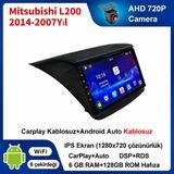 SBAID Mitsubishi L200 2014-2007 YIL Uyumlu 6GB Ram 128GB Rom Hafıza Android Kablosuz Carplay Navigasyon Multimedya 9 Inç Ekran Hediye Görüş Kamerası Hediye Çerçevesi 6+128 - geri görüş kamerası hediye, ----çerçeve hediye dahil