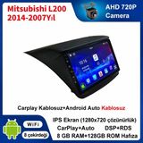 SBAID Mitsubishi L200 2014-2007 YIL Uyumlu 8GB Ram 128GB Rom Hafıza Android Kablosuz Carplay Navigasyon Multimedya 9 Inç Ekran Hediye Görüş Kamerası Hediye Çerçevesi 8+128 - geri görüş kamerası hediye, ----çerçeve hediye dahil