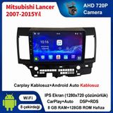 SBAID Mitsubishi Lancer 2007-2015 Yıl Uyumlu 8GB Ram 128GB Rom Hafıza Android Kablosuz Carplay Navigasyon Multimedya 10 Inç Ekran Hediye Görüş Kamerası Hediye Çerçevesi 8+128 - geri görüş kamerası hediye, ----çerçeve hediye dahil