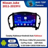 SBAID Nissan Juke 2011-2019 Yıl Uyumlu 6GB Ram 128GB Rom Hafıza Android Kablosuz Carplay Navigasyon Multimedya 9 Inç Ekran Hediye Görüş Kamerası Hediye Çerçevesi 6+128 - geri görüş kamerası hediye, ----çerçeve hediye dahil
